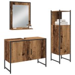 vidaXL Set de mobilier pentru baie 3 pcs Maro 33 x 33 x 102.5 cm vidaXL Set de mobilier pentru baie 3 pcs Maro 33 x 33 x 102.5 cm
