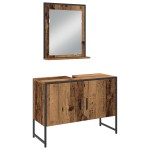 vidaXL Set de mobilier pentru baie 3 pcs Maro 33 x 33 x 102.5 cm vidaXL Set de mobilier pentru baie 3 pcs Maro 33 x 33 x 102.5 cm