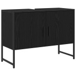 vidaXL Set de mobilier pentru baie 3 pcs Negru 33 x 33 x 102.5 cm