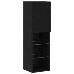 vidaXL Set Dulap pentru Televizor Montat pe Perete 6 pcs Stejar negru vidaXL Set Dulap pentru Televizor Montat pe Perete 6 pcs Stejar negru