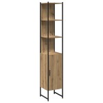 vidaXL Cabinet baie Stejar artizanal 33x33x185.5 cm Lemn prelucrat vidaXL Cabinet baie Stejar artizanal 33x33x185.5 cm Lemn prelucrat