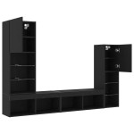Dulap TV vidaXL Stejar Negru 30.5x30x102 cm Lemn Ingineresc Dulap TV vidaXL Stejar Negru 30.5x30x102 cm Lemn Ingineresc