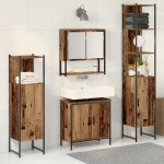vidaXL Set Mobilier pentru Baie 4 Piese Lemn Uzat