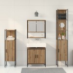 vidaXL Set de mobilier pentru baie 4 pcs Maro 33 x 33 x 185.5 cm vidaXL Set de mobilier pentru baie 4 pcs Maro 33 x 33 x 185.5 cm