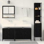 vidaXL Set de mobilier pentru baie 4 pcs Negru 33 x 33 x 185.5 cm vidaXL Set de mobilier pentru baie 4 pcs Negru 33 x 33 x 185.5 cm