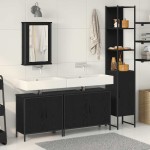 vidaXL Set de mobilier pentru baie 4 pcs Negru 33 x 33 x 185.5 cm vidaXL Set de mobilier pentru baie 4 pcs Negru 33 x 33 x 185.5 cm