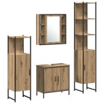 vidaXL Set de mobilier pentru baie 4 pcs Maro 33 x 33 x 185.5 cm vidaXL Set de mobilier pentru baie 4 pcs Maro 33 x 33 x 185.5 cm