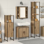 vidaXL Set de mobilier pentru baie 4 pcs Maro 33 x 33 x 185.5 cm vidaXL Set de mobilier pentru baie 4 pcs Maro 33 x 33 x 185.5 cm