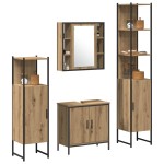 vidaXL Set de mobilier pentru baie 4 pcs Maro 33 x 33 x 185.5 cm vidaXL Set de mobilier pentru baie 4 pcs Maro 33 x 33 x 185.5 cm