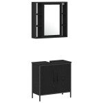 vidaXL Set de mobilier pentru baie 4 pcs Negru 33 x 33 x 185.5 cm vidaXL Set de mobilier pentru baie 4 pcs Negru 33 x 33 x 185.5 cm