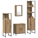 vidaXL Set de mobilier pentru baie 4 pcs Maro 33 x 33 x 185.5 cm vidaXL Set de mobilier pentru baie 4 pcs Maro 33 x 33 x 185.5 cm