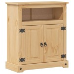 vidaXL Set mobilier de baie „Corona”, 2 piese, lemn masiv de pin vidaXL Set mobilier de baie „Corona”, 2 piese, lemn masiv de pin