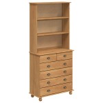 Bufet vidaXL "ASKIM" maro miere 91x40x199.5 cm lemn masiv pin Bufet vidaXL "ASKIM" maro miere 91x40x199.5 cm lemn masiv pin