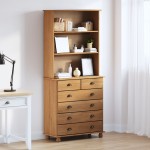 Bufet vidaXL "ASKIM" maro miere 91x40x199.5 cm lemn masiv pin Bufet vidaXL "ASKIM" maro miere 91x40x199.5 cm lemn masiv pin