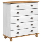 Bufet vidaXL “ASKIM” alb 91x40x199.5 cm lemn masiv de pin Bufet vidaXL “ASKIM” alb 91x40x199.5 cm lemn masiv de pin
