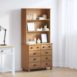 vidaXL Hutch ASKIM Ceară de Miere 91 x 40 x 184 cm Lemn de pin masiv