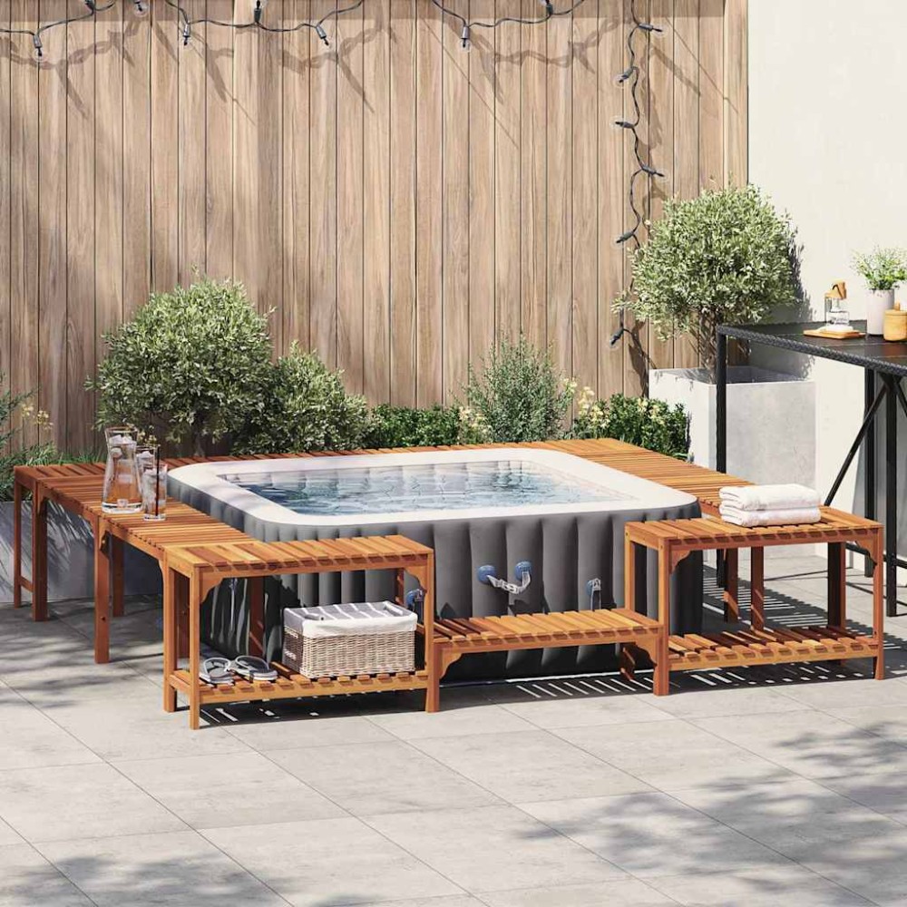 vidaXL Împrejmuire pentru Cadă cu Hidromasaj Maro 250 x 250 cm