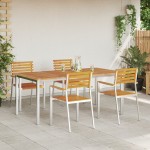 vidaXL Set de masă pentru grădină 5 pcs Maro Lemn Solid de Acacia