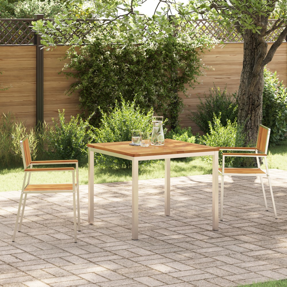 Set de dining pentru grădină vidaXL 3 piese din lemn masiv de acacia