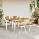 Set mese grădină vidaXL 5 piese din lemn masiv de acacia Set mese grădină vidaXL 5 piese din lemn masiv de acacia