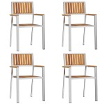 Set de Dining pentru Grădină 5 Piese din Lemn Solid de Acacia Set de Dining pentru Grădină 5 Piese din Lemn Solid de Acacia