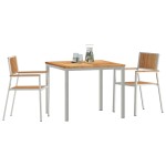 Set de dining pentru grădină vidaXL 3 piese din lemn masiv de tec Set de dining pentru grădină vidaXL 3 piese din lemn masiv de tec