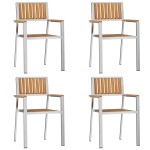 Set de dining pentru grădină vidaXL 5 piese din lemn masiv de tec Set de dining pentru grădină vidaXL 5 piese din lemn masiv de tec