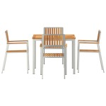 Set de dining pentru grădină vidaXL 5 piese din lemn masiv de tec Set de dining pentru grădină vidaXL 5 piese din lemn masiv de tec