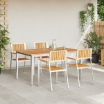Set masă grădină vidaXL 5 piese lemn masiv tec Set masă grădină vidaXL 5 piese lemn masiv tec