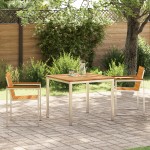 vidaXL Set de masă pentru grădină 3 pcs Maro Lemn Solid de Acacia