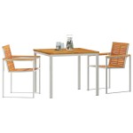vidaXL Set de masă pentru grădină 3 pcs Maro Lemn Solid de Acacia
