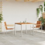 vidaXL Set de masă pentru grădină 3 pcs Maro Lemn Solid de Acacia