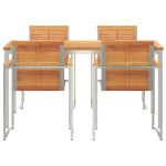 vidaXL Setdediningpentrugrădină 5 pcs Lemn de acacia masiv