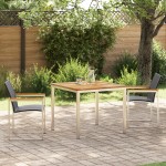 vidaXL Set de masă pentru grădină 3 pcs Maro Lemn Solid de Acacia