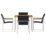 vidaXL Set de masă pentru grădină 5 pcs Maro Lemn Solid de Acacia