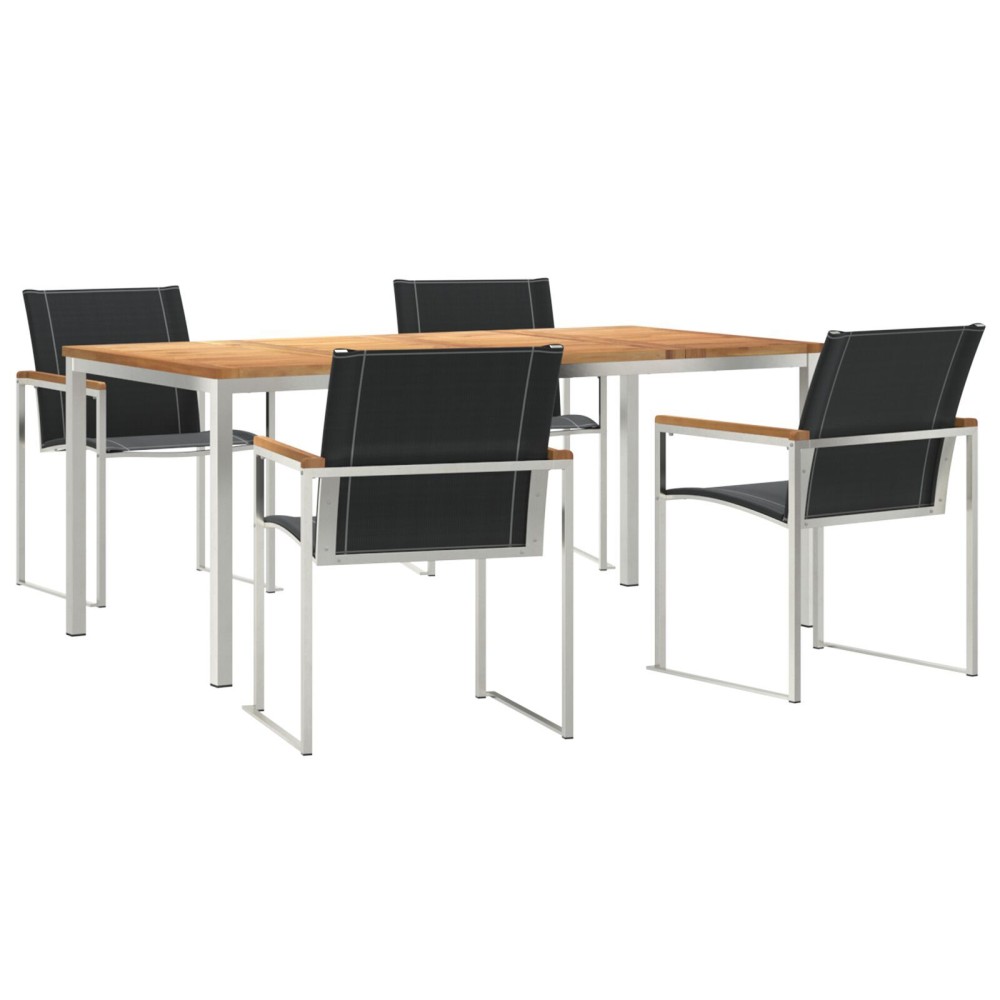 vidaXL Setdediningpentrugrădină 5 pcs LemnDeTeakSolid