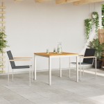 vidaXL Set de masă pentru grădină 3 pcs Maro Lemn solid de tec