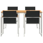 vidaXL Set de masă pentru grădină 5 pcs Maro Lemn solid de tec