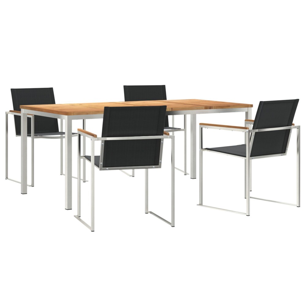 vidaXL Setdediningpentrugrădină 5 pcs LemnDeTeakSolid