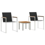 vidaXL Set de masă pentru grădină 3 pcs Lemn Solid de Acacia