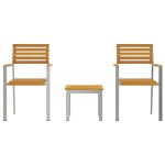 Set de mese pentru grădină vidaXL 3 piese din lemn masiv de acacia Set de mese pentru grădină vidaXL 3 piese din lemn masiv de acacia