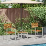 Set de dining pentru grădină vidaXL 3 piese Lemn solid de teak Set de dining pentru grădină vidaXL 3 piese Lemn solid de teak