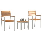 Set de dining pentru grădină vidaXL 3 piese Lemn solid de teak Set de dining pentru grădină vidaXL 3 piese Lemn solid de teak