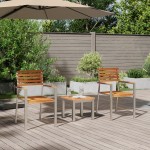 Set de dining pentru grădină vidaXL 3 piese Lemn solid de teak Set de dining pentru grădină vidaXL 3 piese Lemn solid de teak
