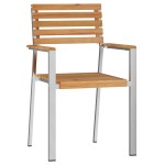 Set de dining pentru grădină vidaXL 3 piese Lemn solid de teak Set de dining pentru grădină vidaXL 3 piese Lemn solid de teak