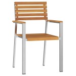 Set de scaune stivuibile vidaXL 6 pcs 54.5x56x89 cm Lemn Solid de Acacia