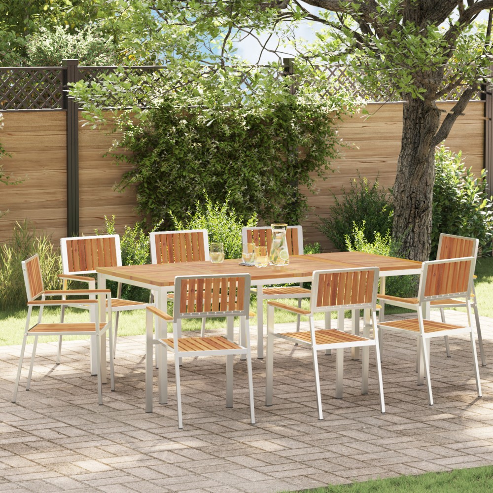 Set de 8 scaune stivuibile vidaXL 54.5x56x87 cm Lemn de acacia