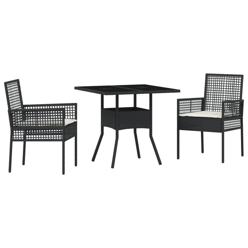 vidaXL Set de dining pentru grădină 3 piese Gri din Poliratan