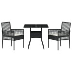 vidaXL Set dining grădină 5 piese Gri deschis Ratan Poli