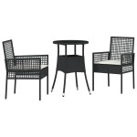 vidaXL Set Mese Grădină 3 Piese Bej Poly Rattan